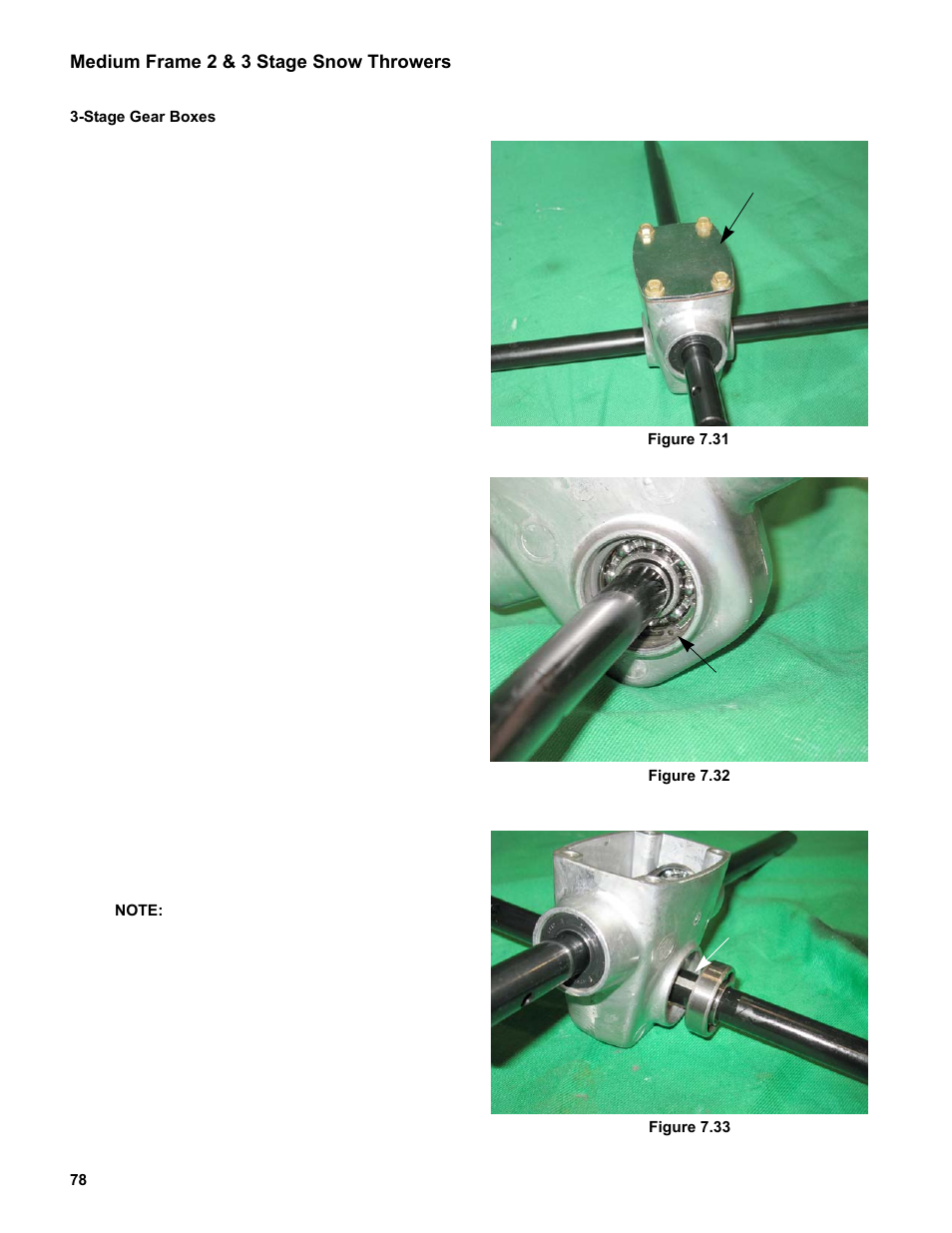 Stage gear boxes | Cub Cadet Medium Frame 3 Stage User Manual | Page 82 / 150