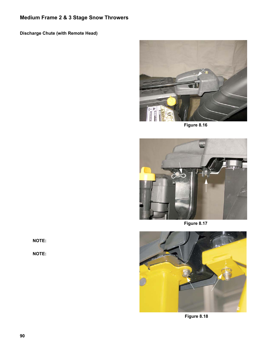 Discharge chute (with remote head) | Cub Cadet Medium Frame 3 Stage User Manual | Page 94 / 150