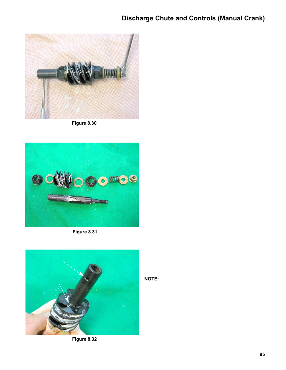 Discharge chute and controls (manual crank) | Cub Cadet Medium Frame 3 Stage User Manual | Page 99 / 150