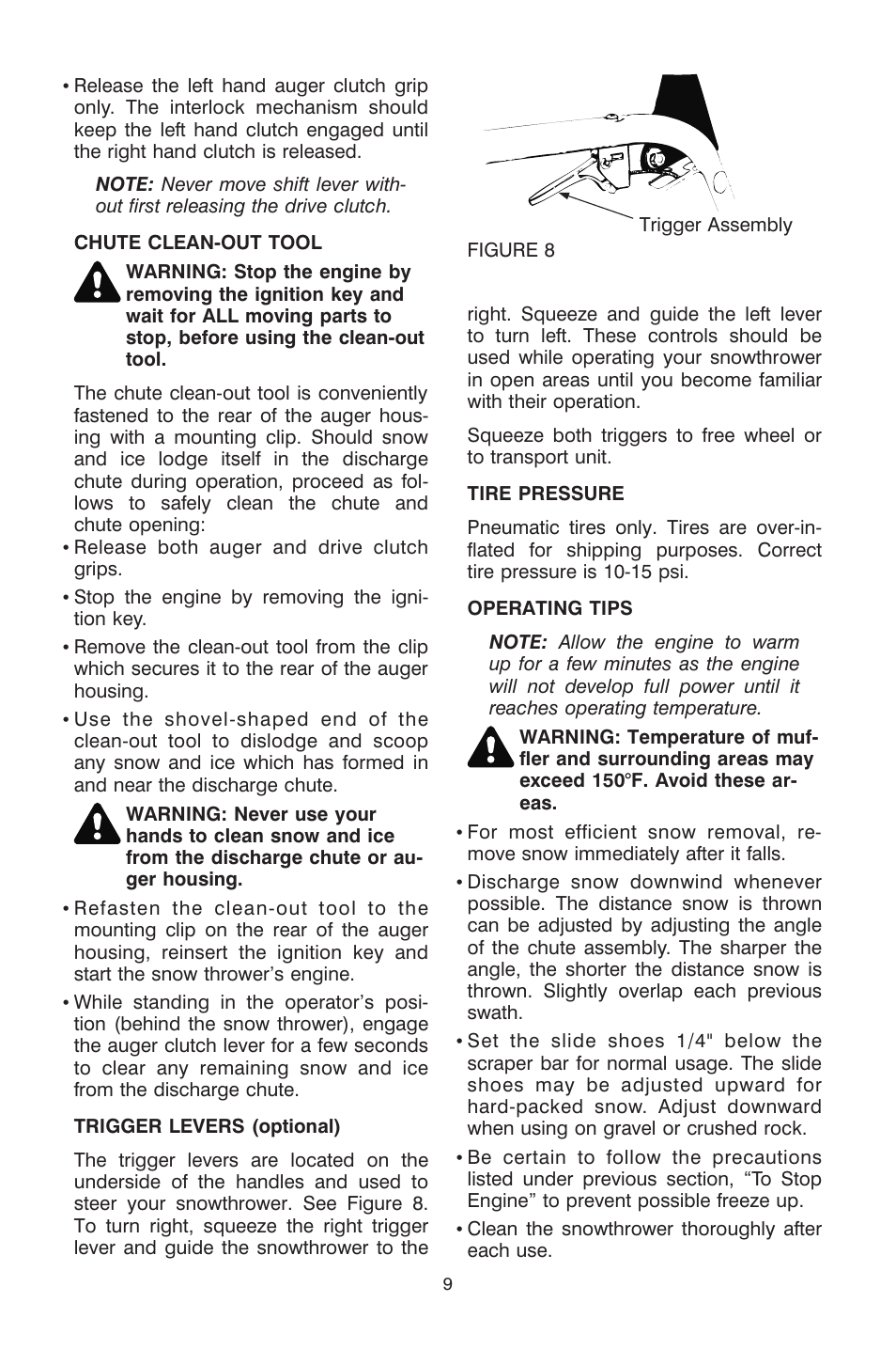 Cub Cadet ogst3305 User Manual | Page 9 / 19