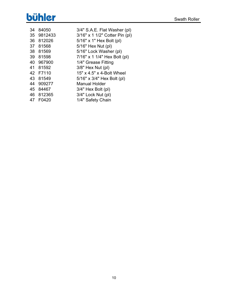 Buhler Swath Roller FK358 User Manual | Page 13 / 20