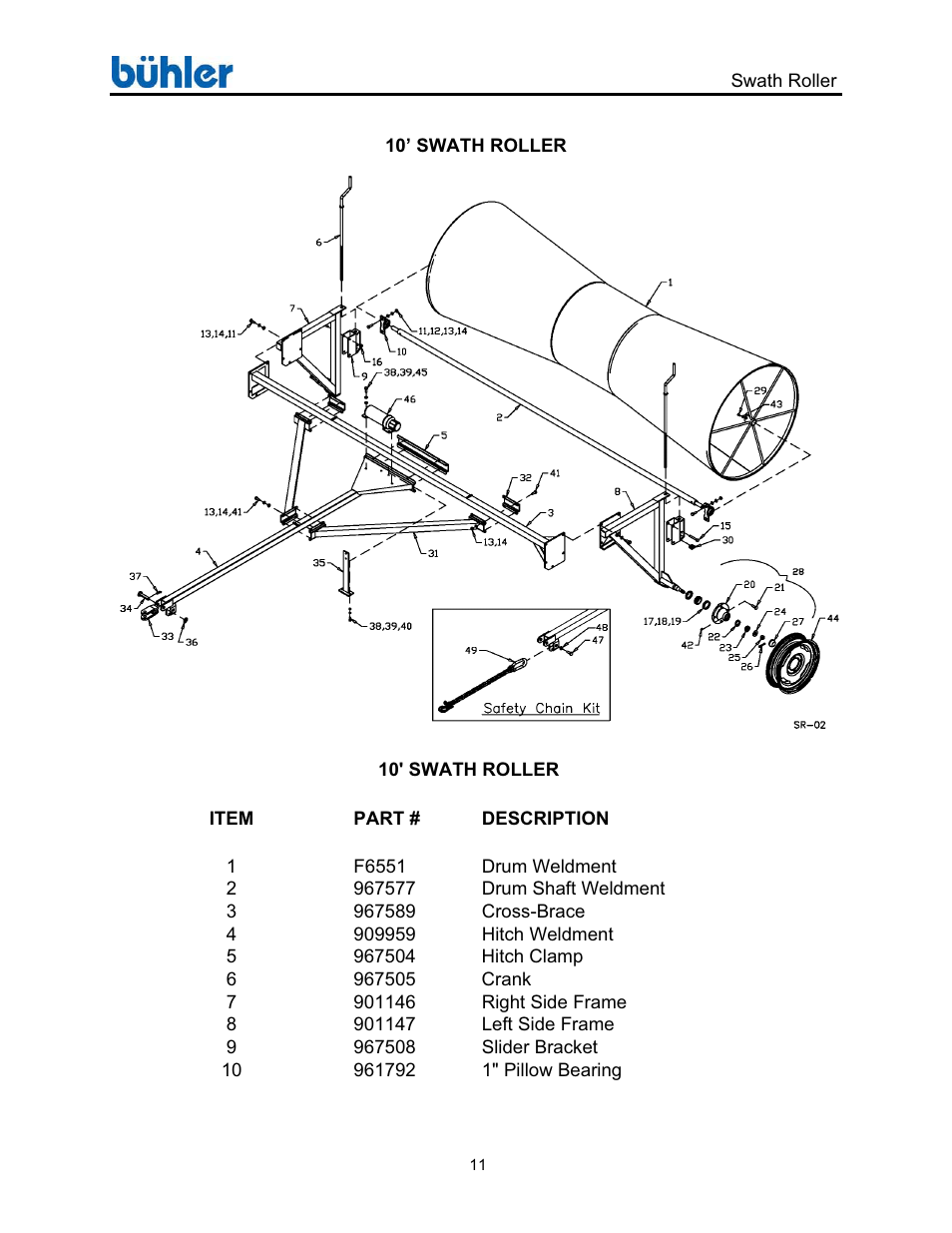 Buhler Swath Roller FK358 User Manual | Page 14 / 20