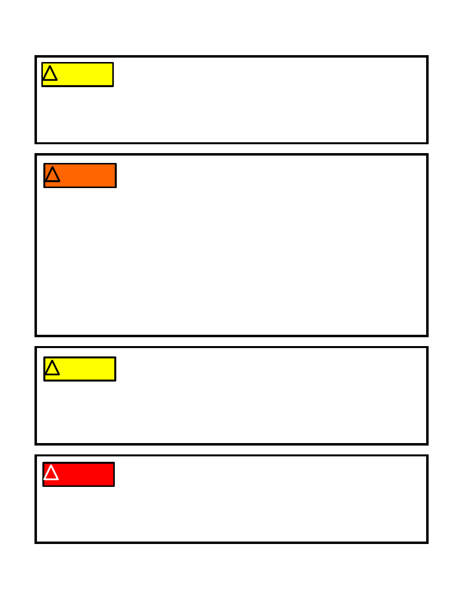 Caution, Warning, Warning ! caution ! caution | Danger | Cub Cadet U-Channel Beam Style User Manual | Page 6 / 72