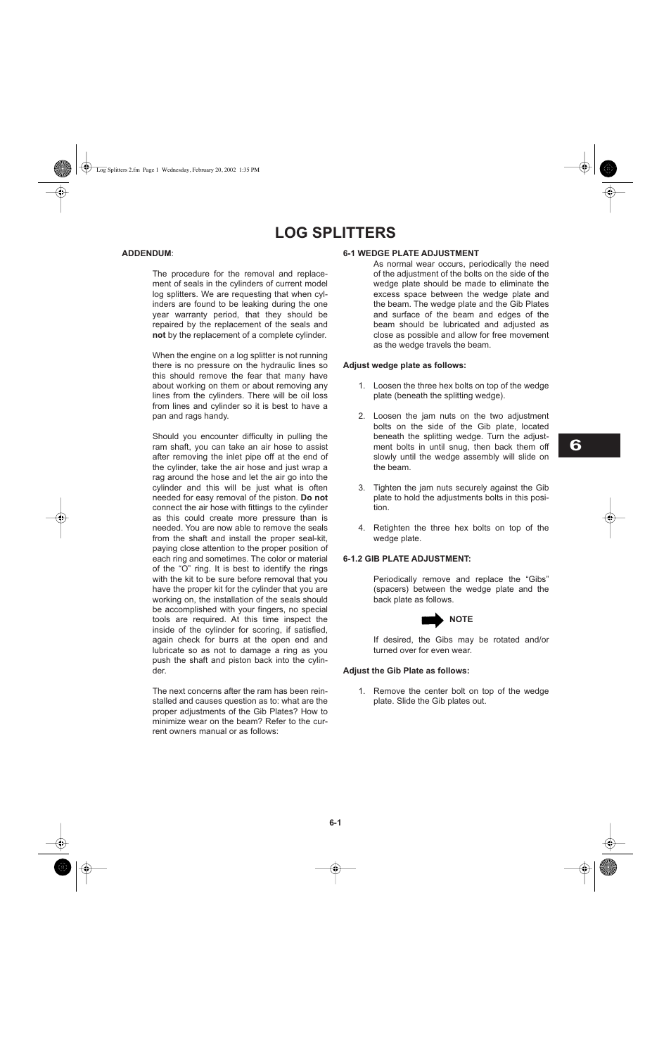 Log splitters | Cub Cadet I-Beam Style User Manual | Page 196 / 287