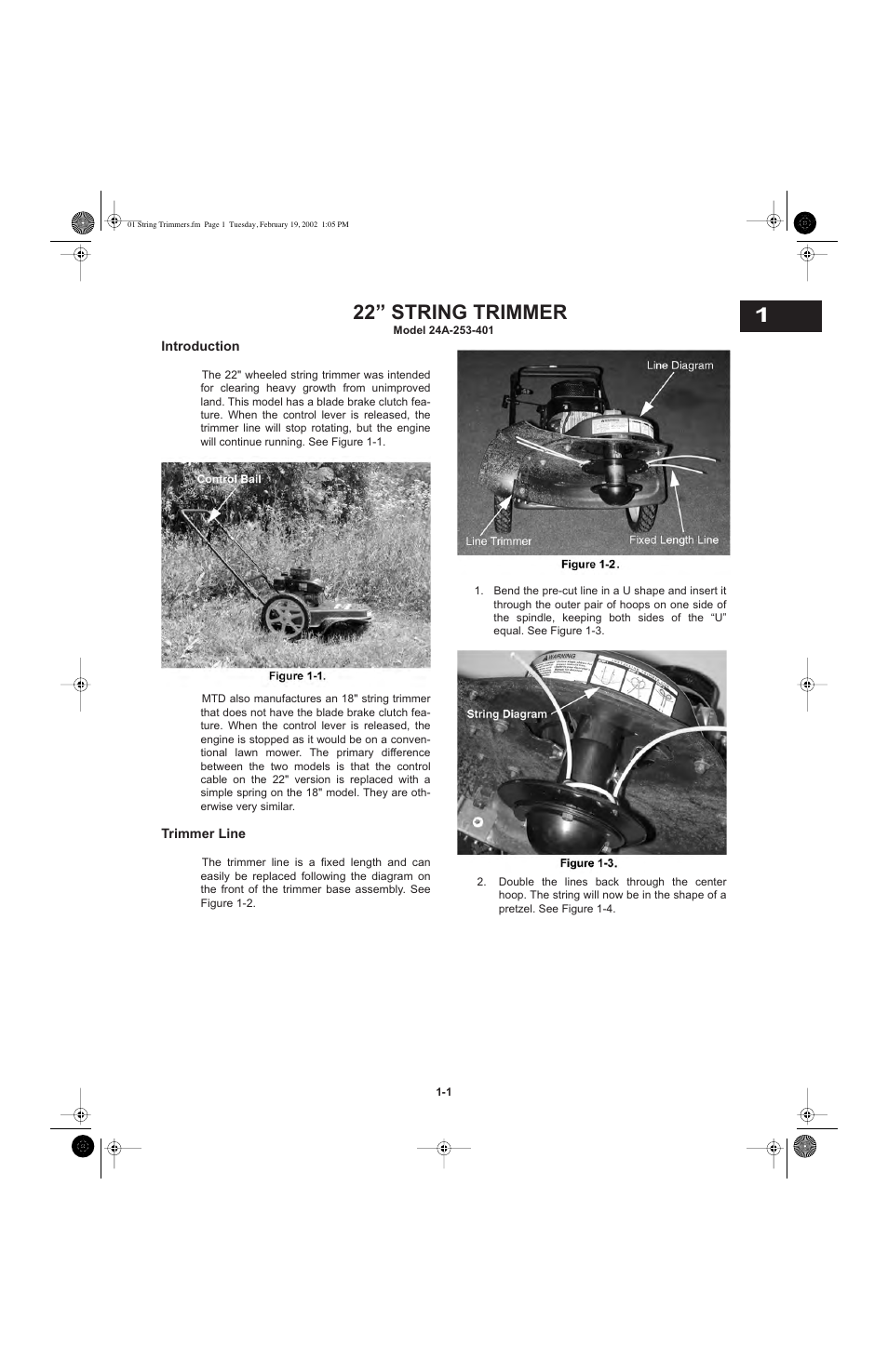 22” string trimmer | Cub Cadet I-Beam Style User Manual | Page 2 / 287