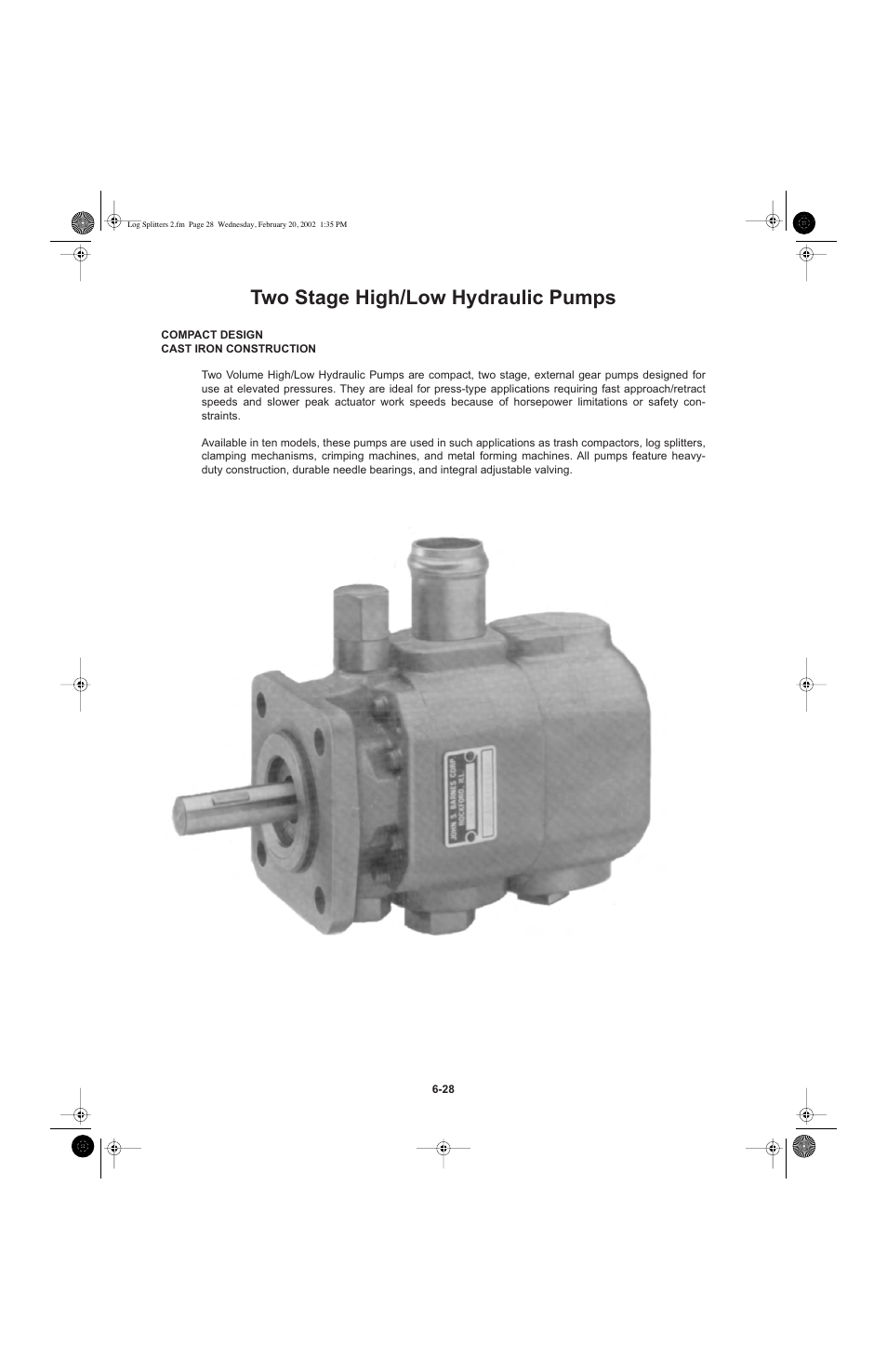 Two stage high/low hydraulic pumps | Cub Cadet I-Beam Style User Manual | Page 225 / 287