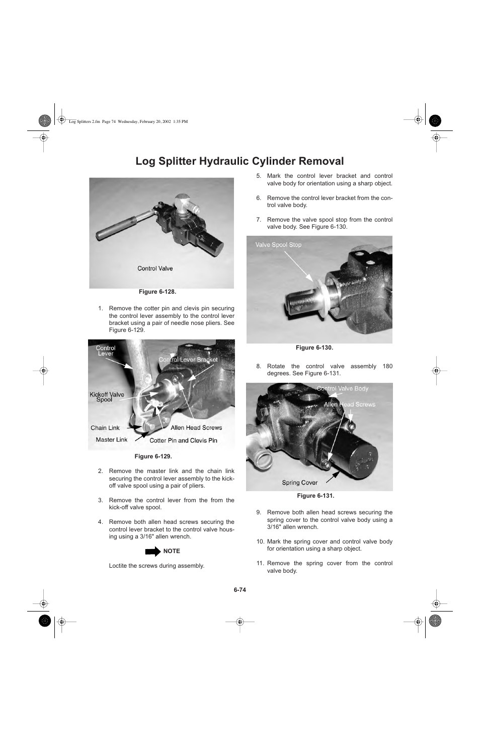 Log splitter hydraulic cylinder removal | Cub Cadet I-Beam Style User Manual | Page 273 / 287