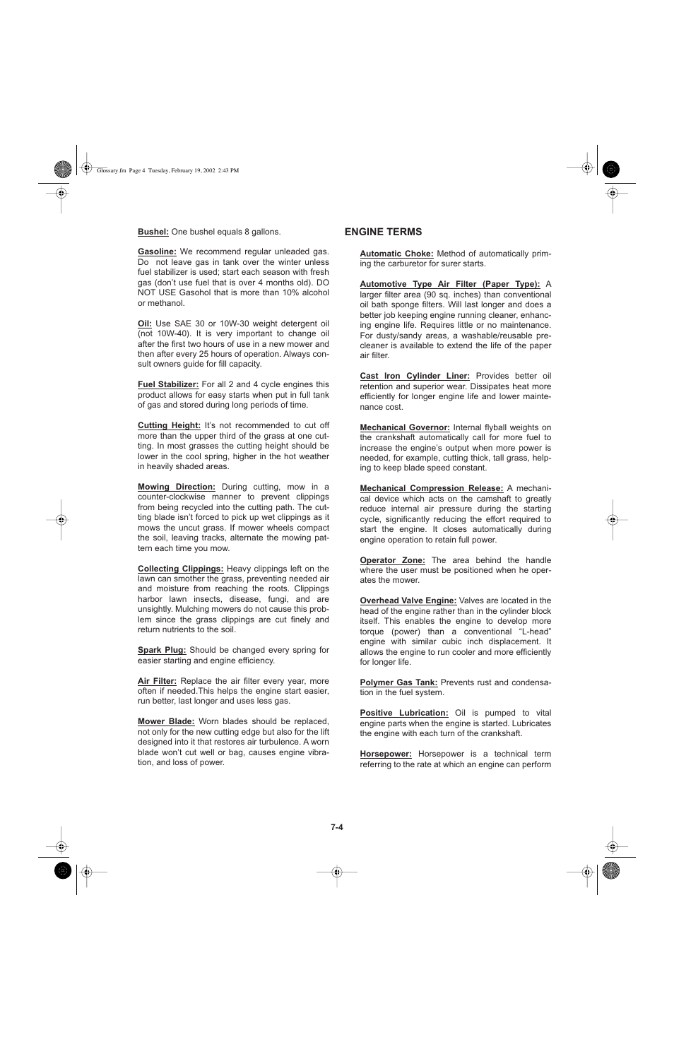Cub Cadet I-Beam Style User Manual | Page 285 / 287