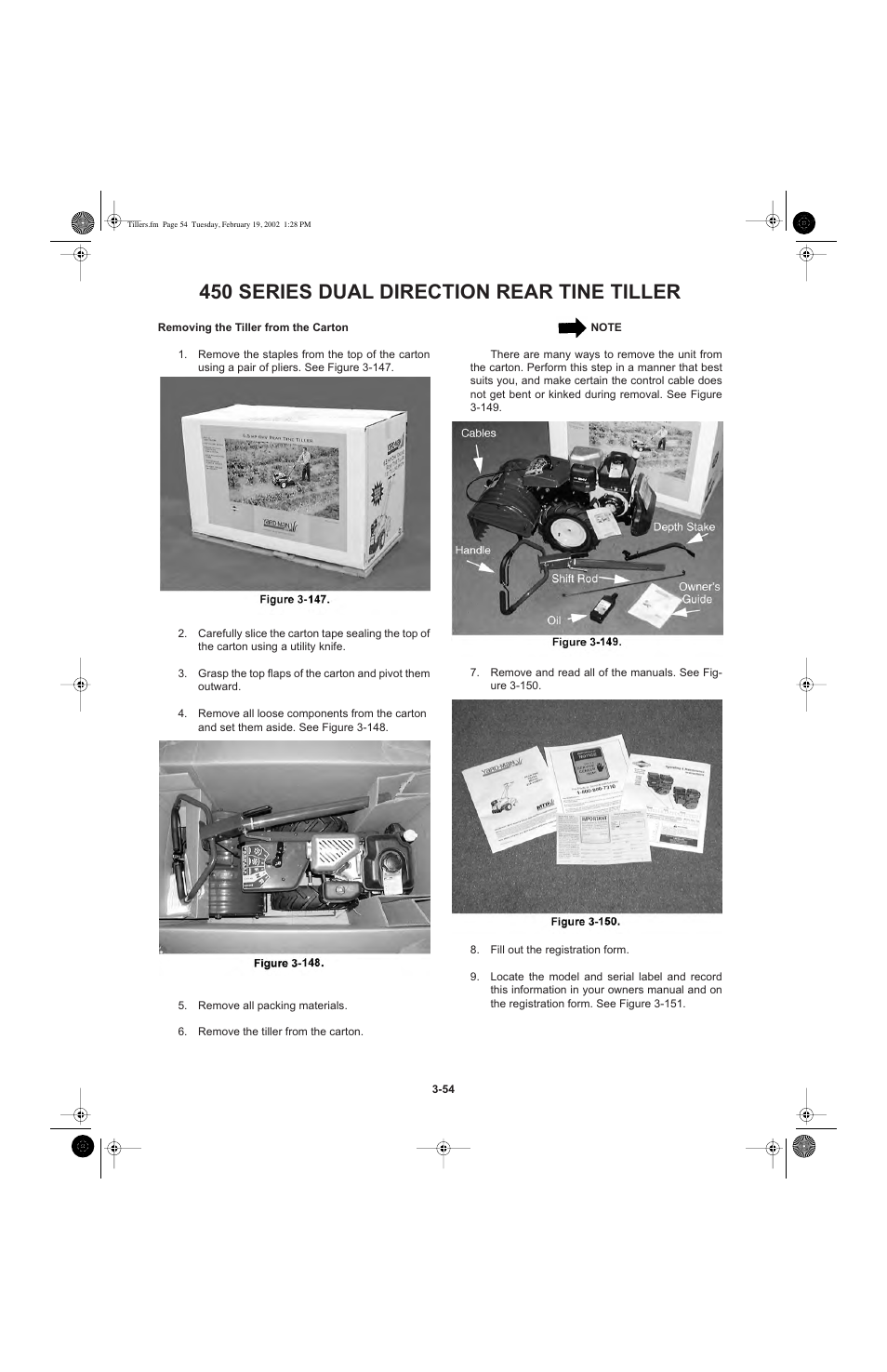 450 series dual direction rear tine tiller | Cub Cadet I-Beam Style User Manual | Page 73 / 287