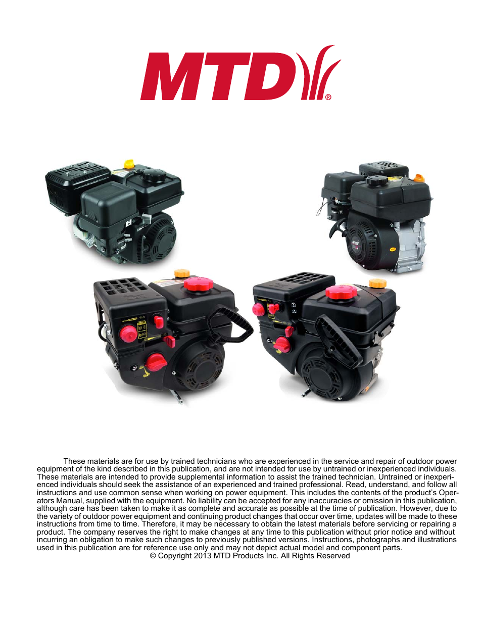 Cub Cadet MTD 70 Series User Manual | 134 pages