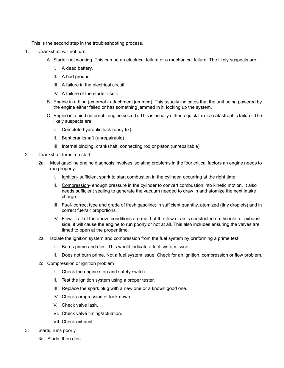 Identify factors that could cause the problem | Cub Cadet MTD 70 Series User Manual | Page 25 / 134