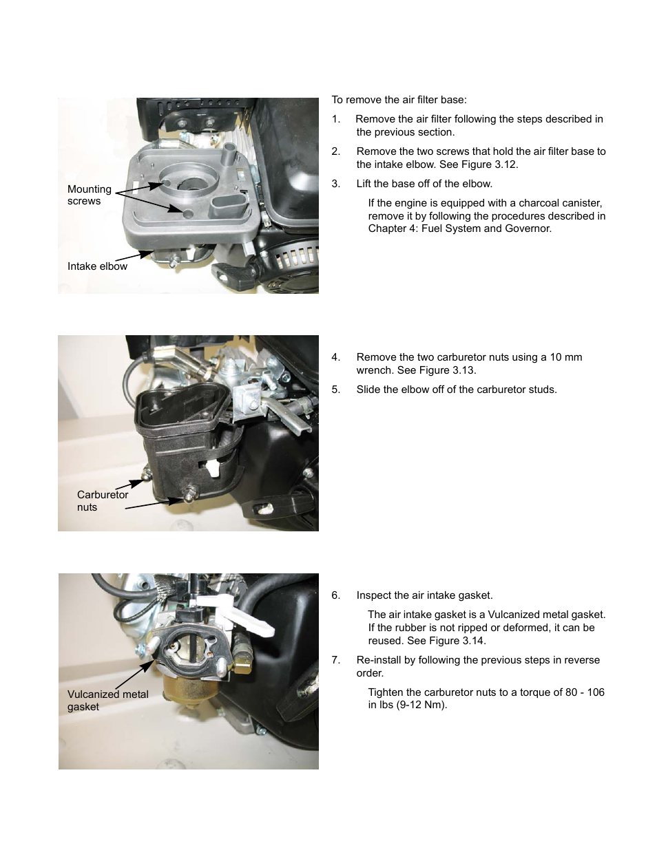 Air filter base and intake elbow | Cub Cadet MTD 70 Series User Manual | Page 43 / 134