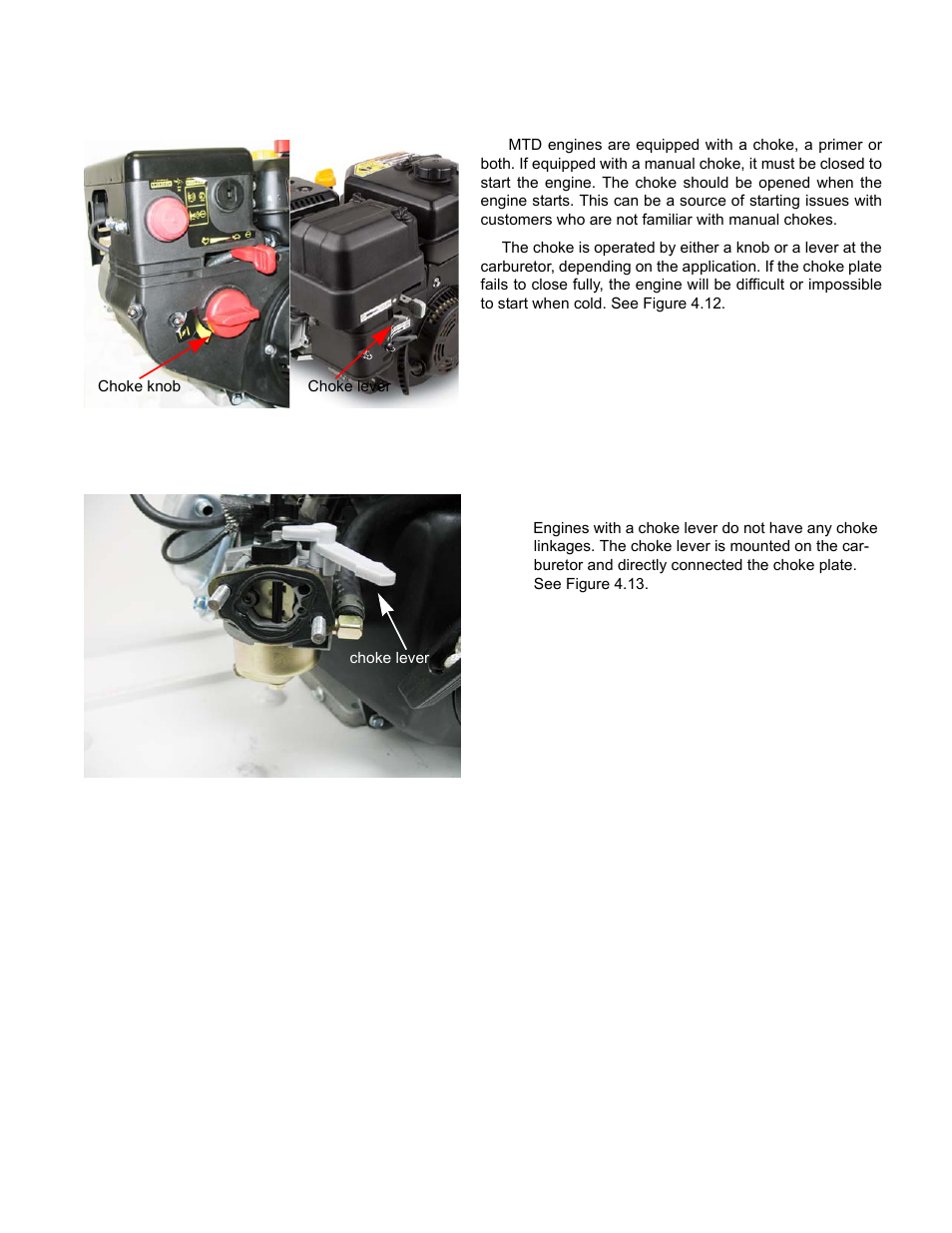 Choke | Cub Cadet MTD 70 Series User Manual | Page 53 / 134