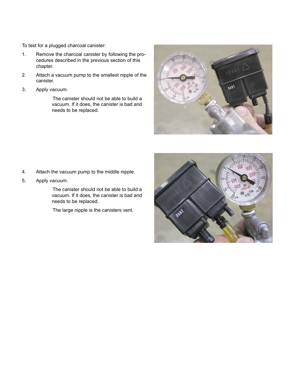 Testing a charcoal canister | Cub Cadet MTD 70 Series User Manual | Page 60 / 134