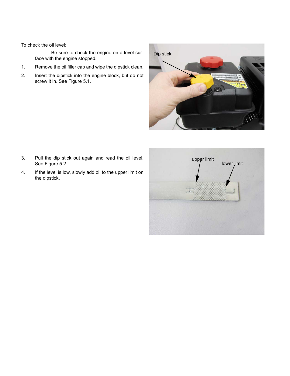 Oil dip stick | Cub Cadet MTD 70 Series User Manual | Page 70 / 134