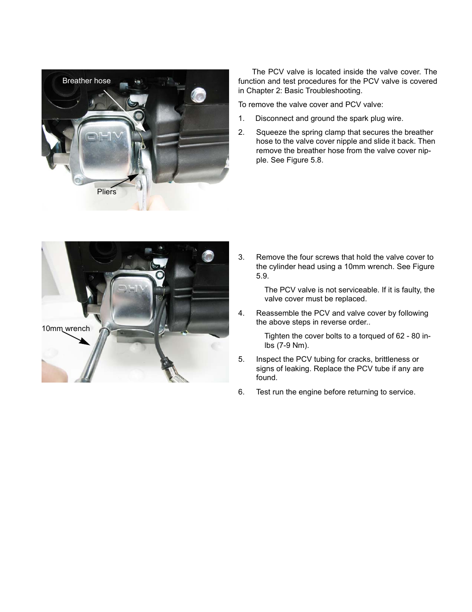 Positive crankcase ventilation valve | Cub Cadet MTD 70 Series User Manual | Page 73 / 134