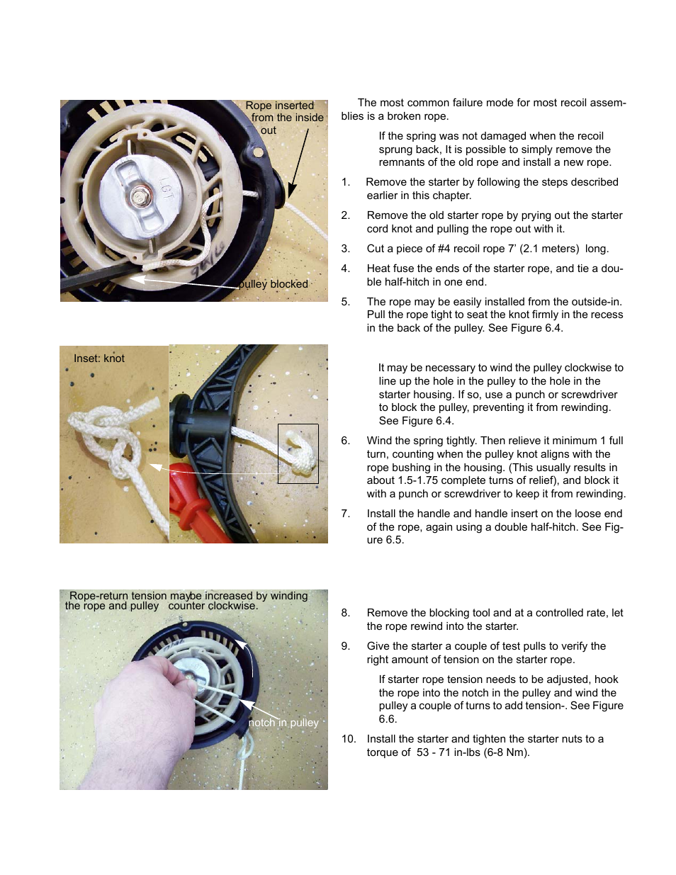 Starter rope | Cub Cadet MTD 70 Series User Manual | Page 77 / 134