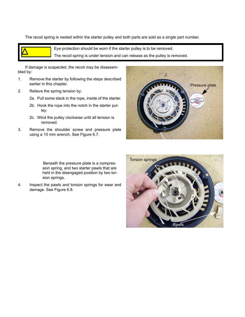 Starter pulley and recoil spring | Cub Cadet MTD 70 Series User Manual | Page 78 / 134