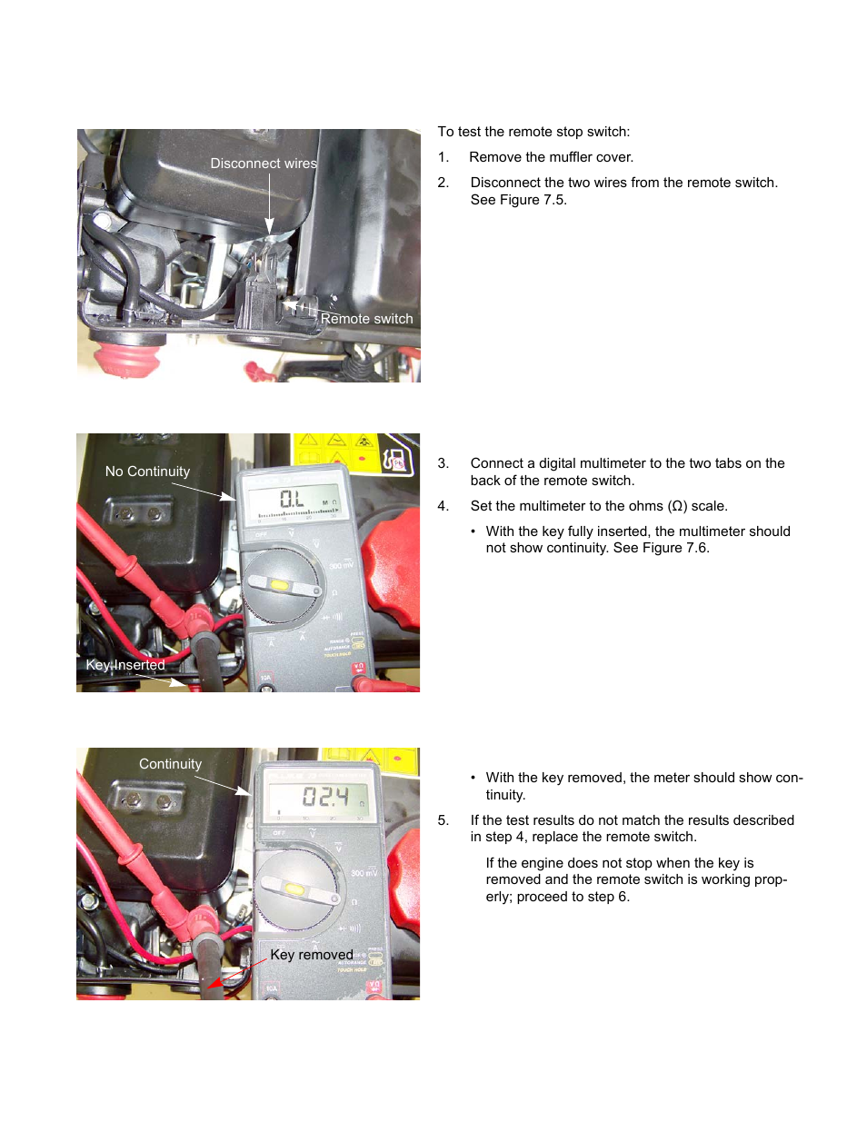 Remote (ignition) stop switch | Cub Cadet MTD 70 Series User Manual | Page 89 / 134