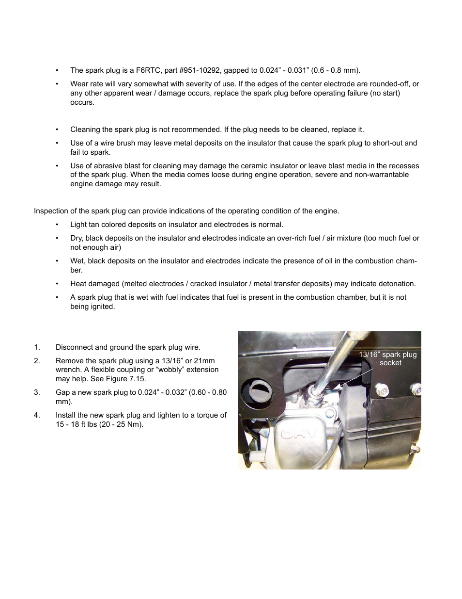 The spark plug, Cleaning the spark plug, Inspection of the spark plug | Spark plug removal | Cub Cadet MTD 70 Series User Manual | Page 94 / 134