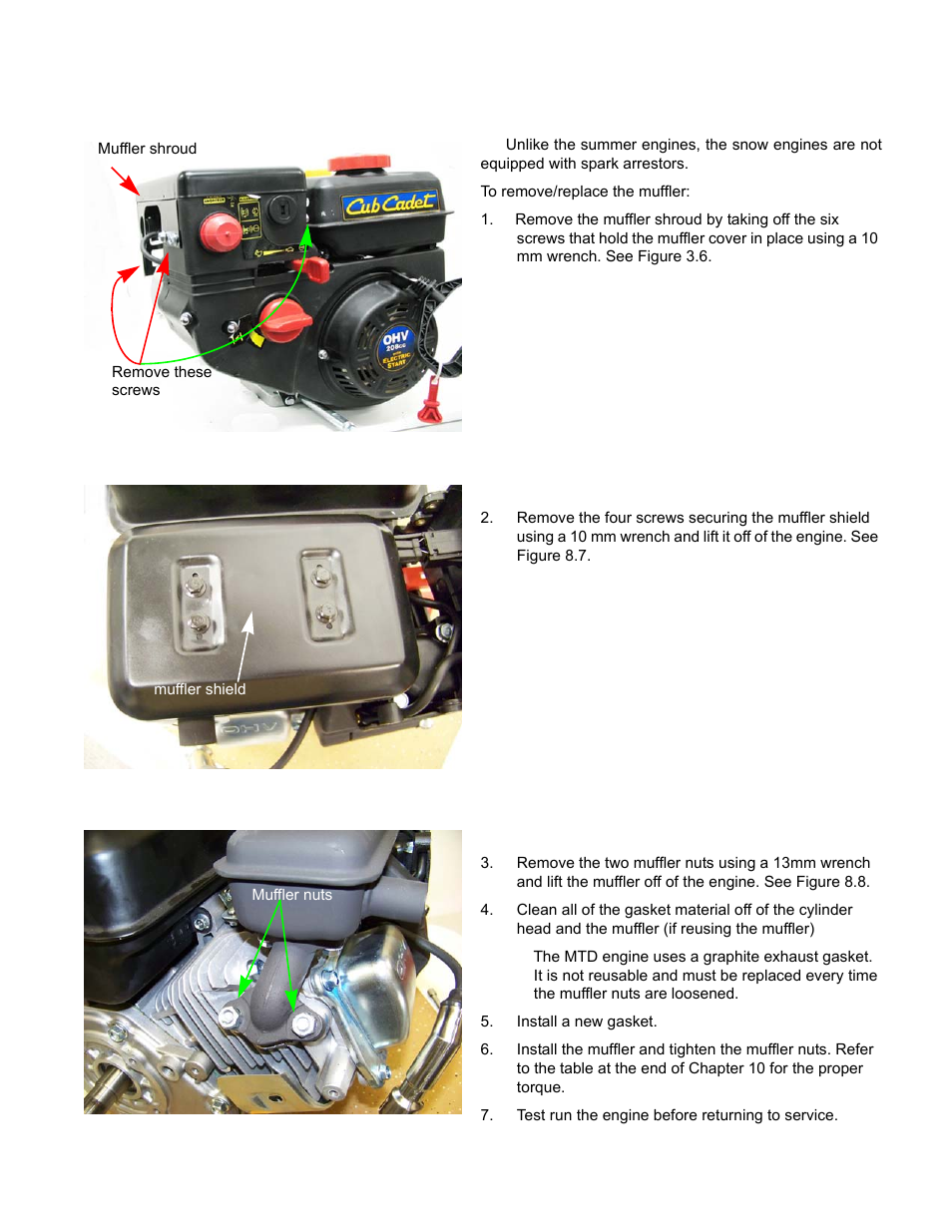 Snow engines | Cub Cadet MTD 70 Series User Manual | Page 97 / 134