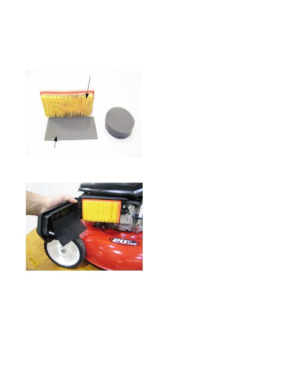 Chapter 3: air intake system, Air filter, Paper filter with a thumb screw | Cub Cadet MTD 70 Series User Manual | Page 35 / 142