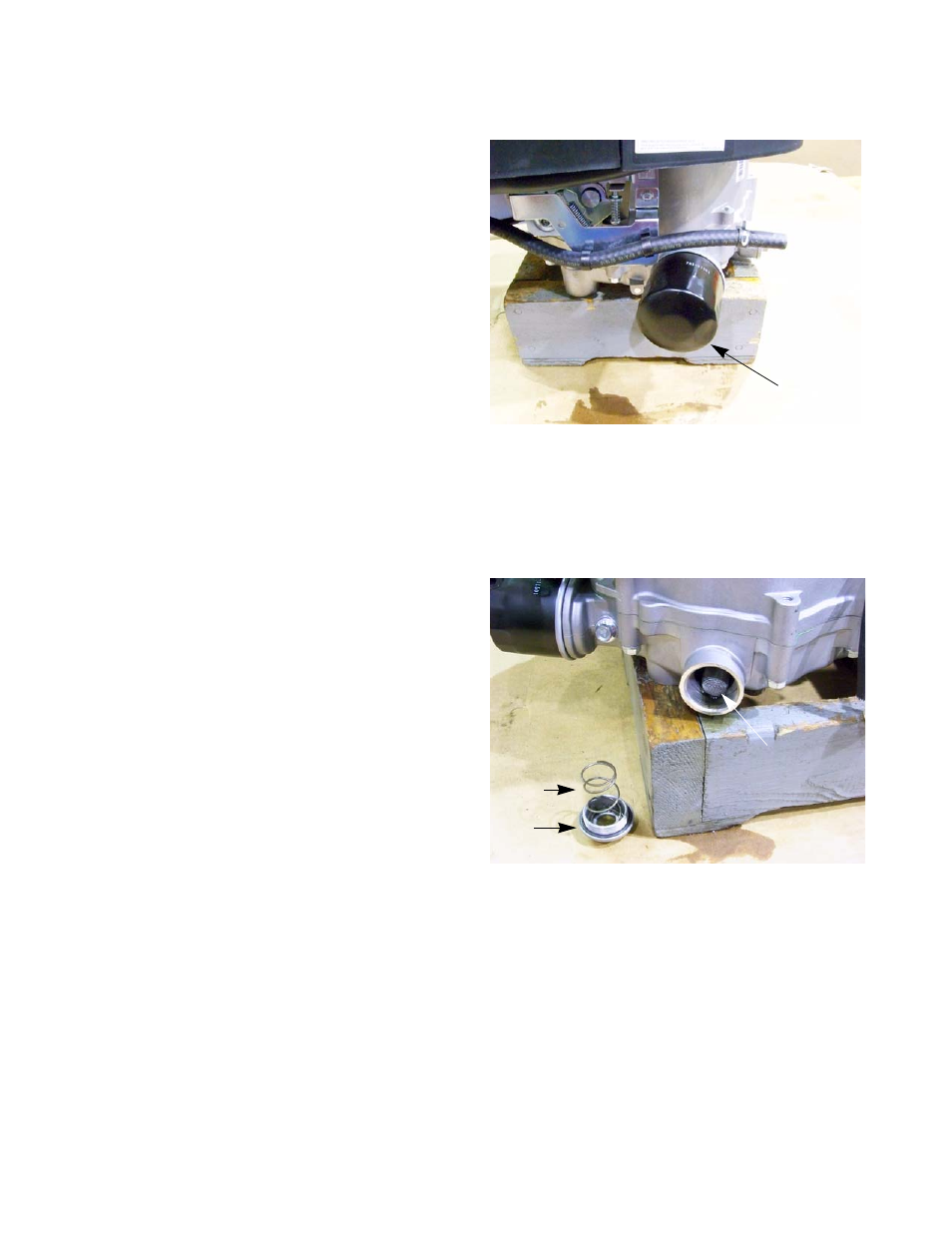 Oil filter, Oil pre-screen, Oil filter oil pre-screen | Cub Cadet MTD P90 Series User Manual | Page 16 / 120