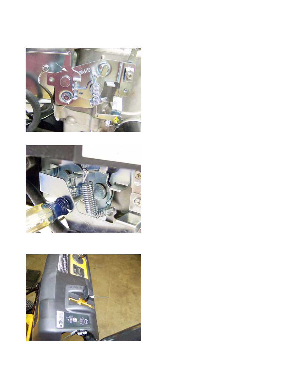 Choke/throttle cable adjustment | Cub Cadet MTD P90 Series User Manual | Page 41 / 120