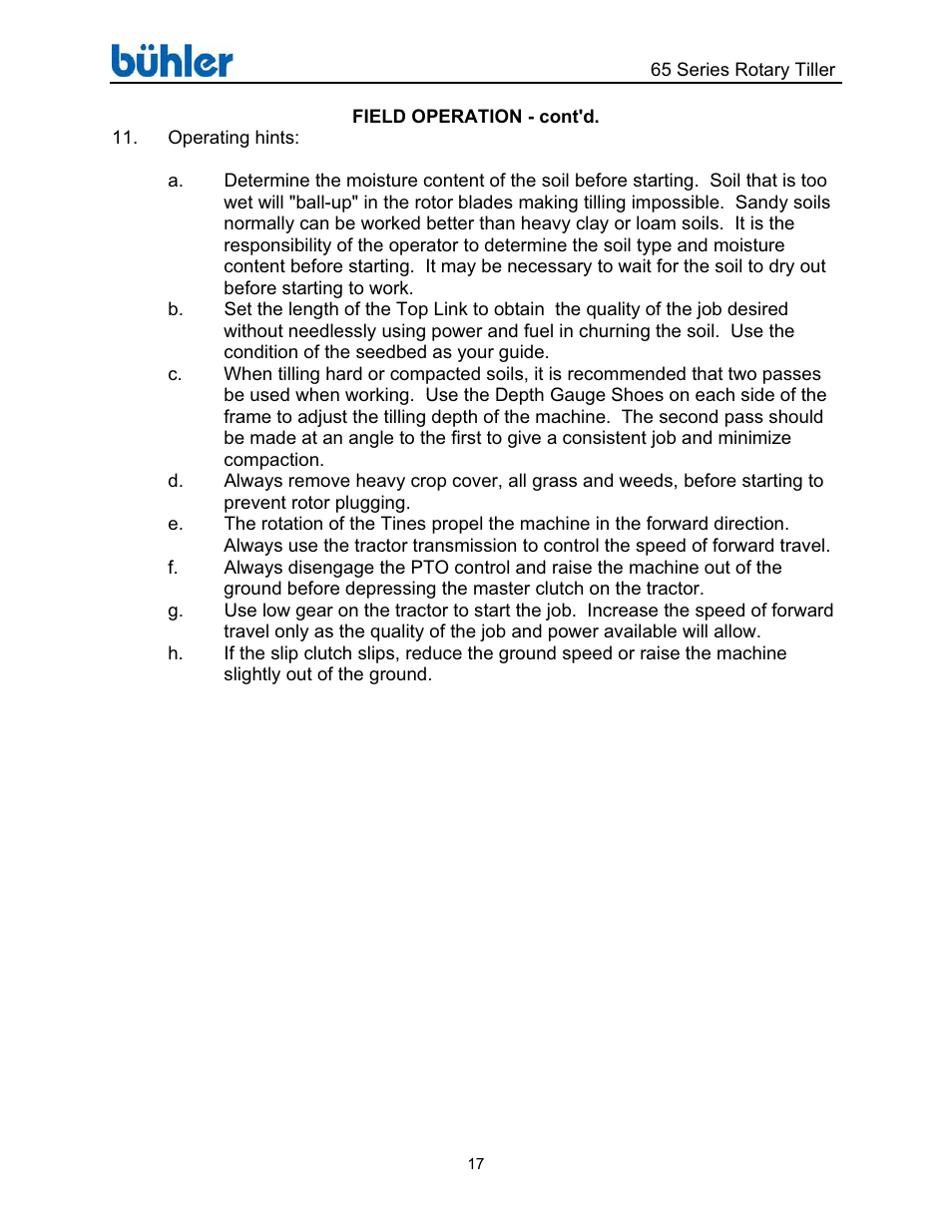 Buhler Farm king FK302 User Manual | Page 21 / 48