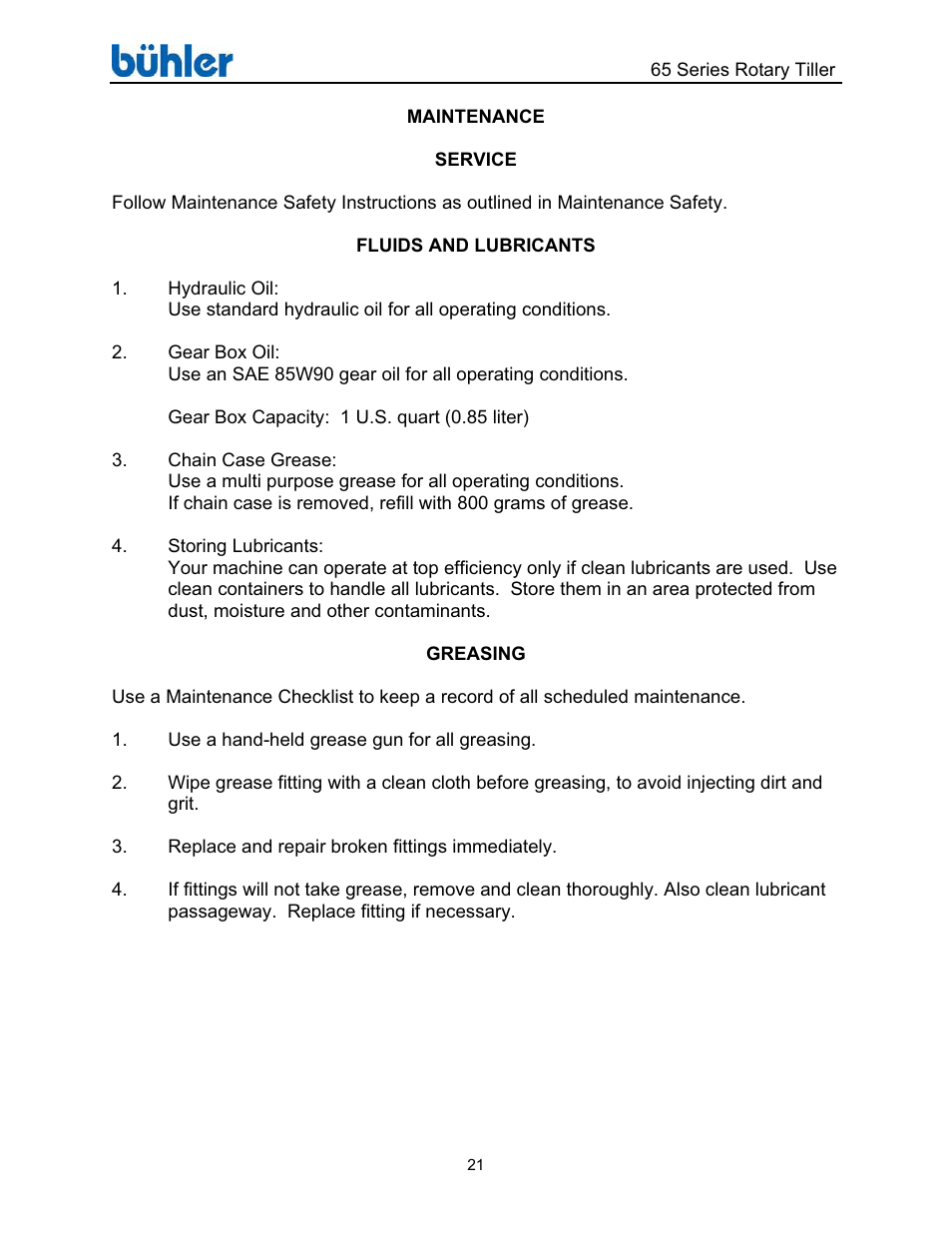 Buhler Farm king FK302 User Manual | Page 25 / 48