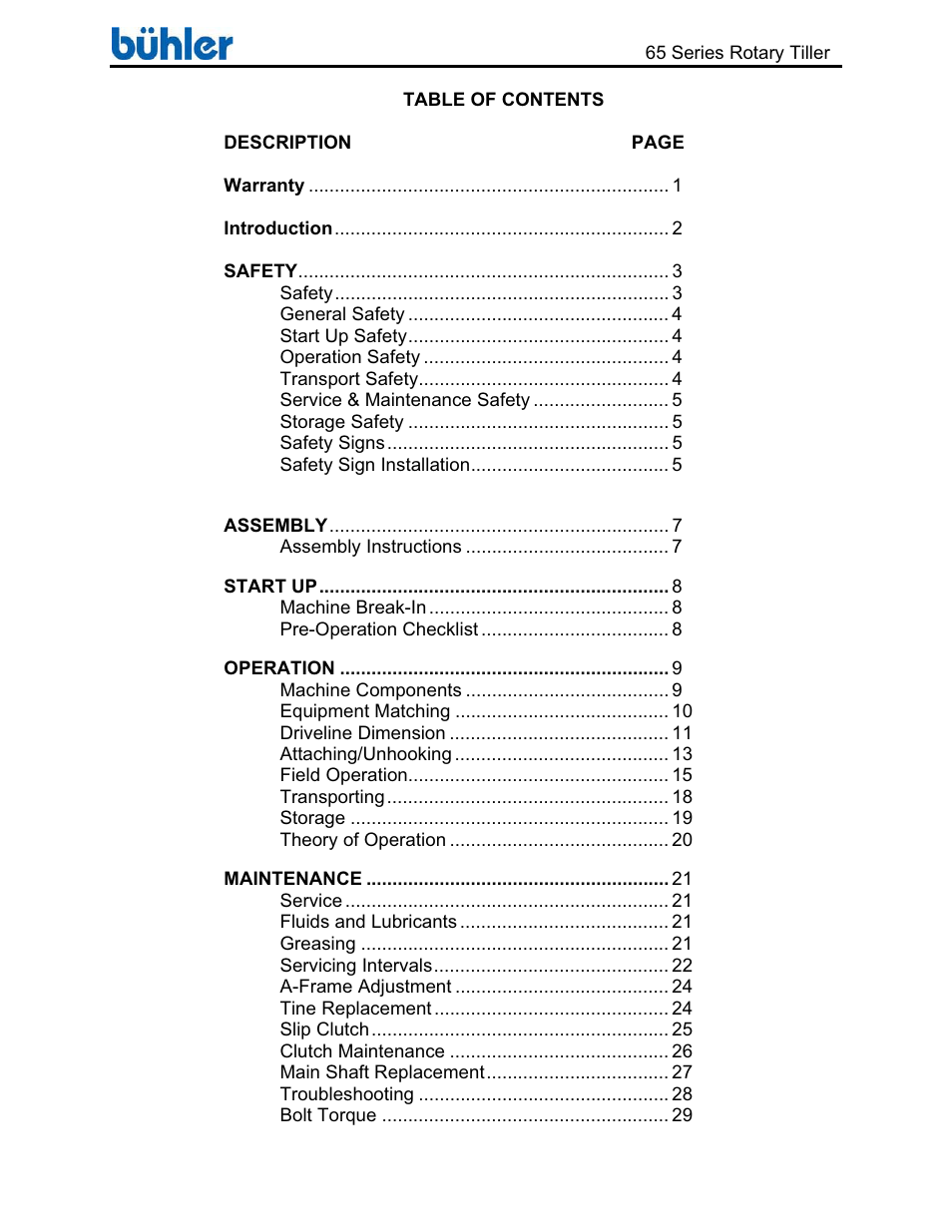 Buhler Farm king FK302 User Manual | Page 3 / 48