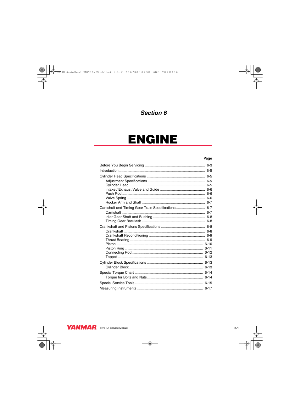 Engine | Cub Cadet Yanmar 3TNV72 User Manual | Page 100 / 283