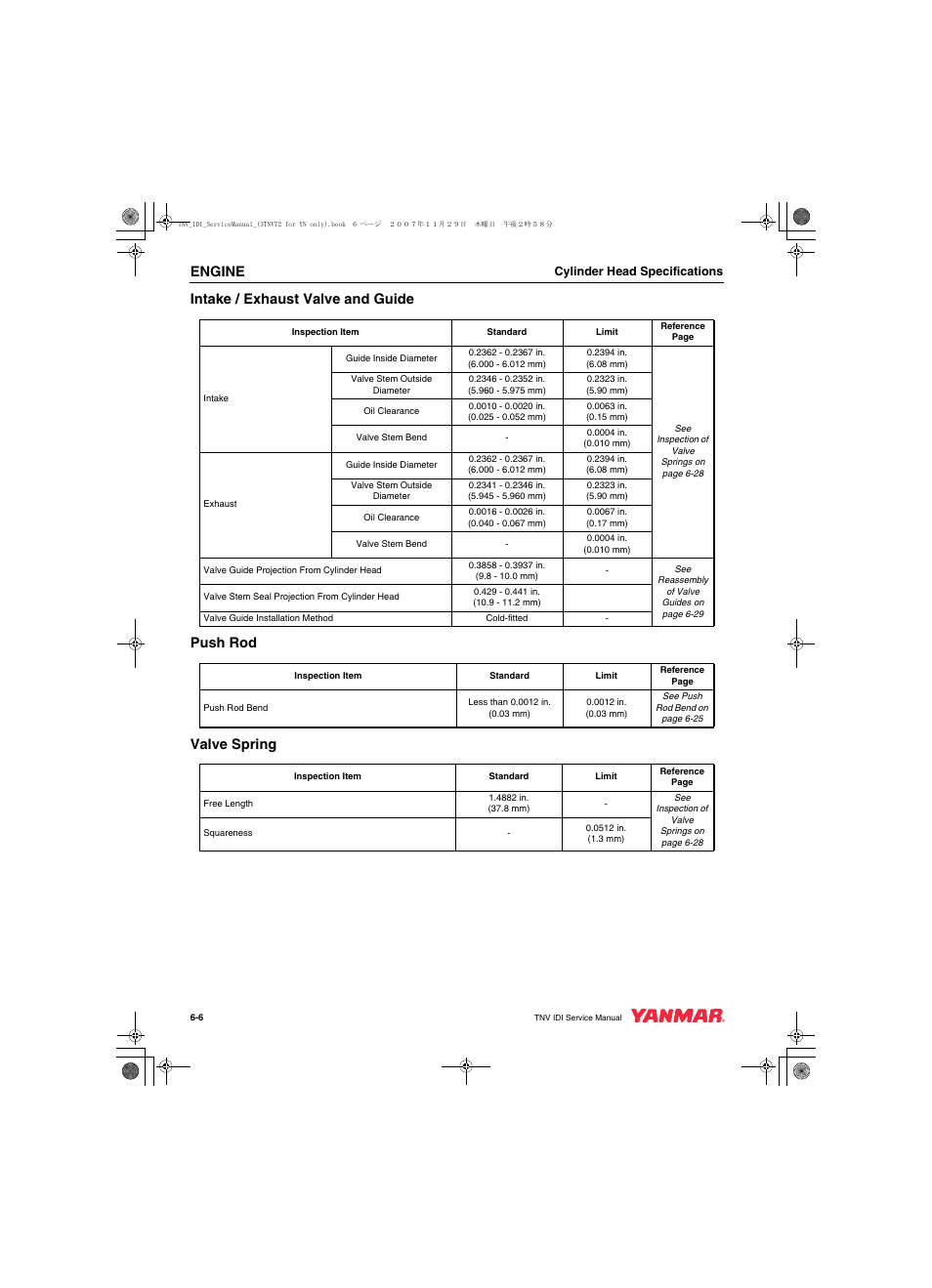 Engine | Cub Cadet Yanmar 3TNV72 User Manual | Page 105 / 283