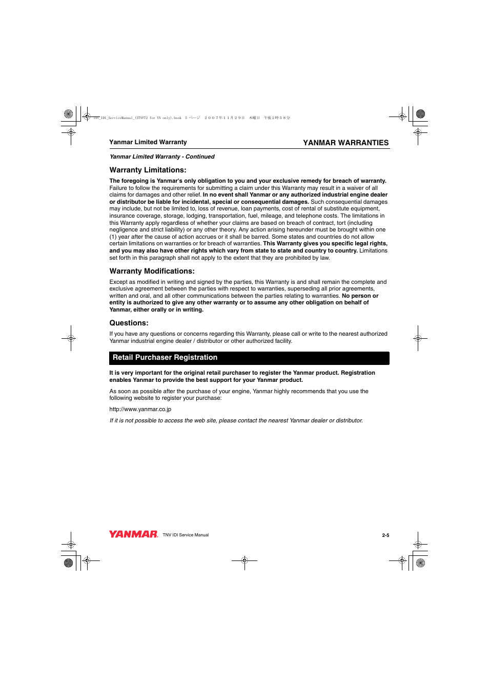 Cub Cadet Yanmar 3TNV72 User Manual | Page 12 / 283