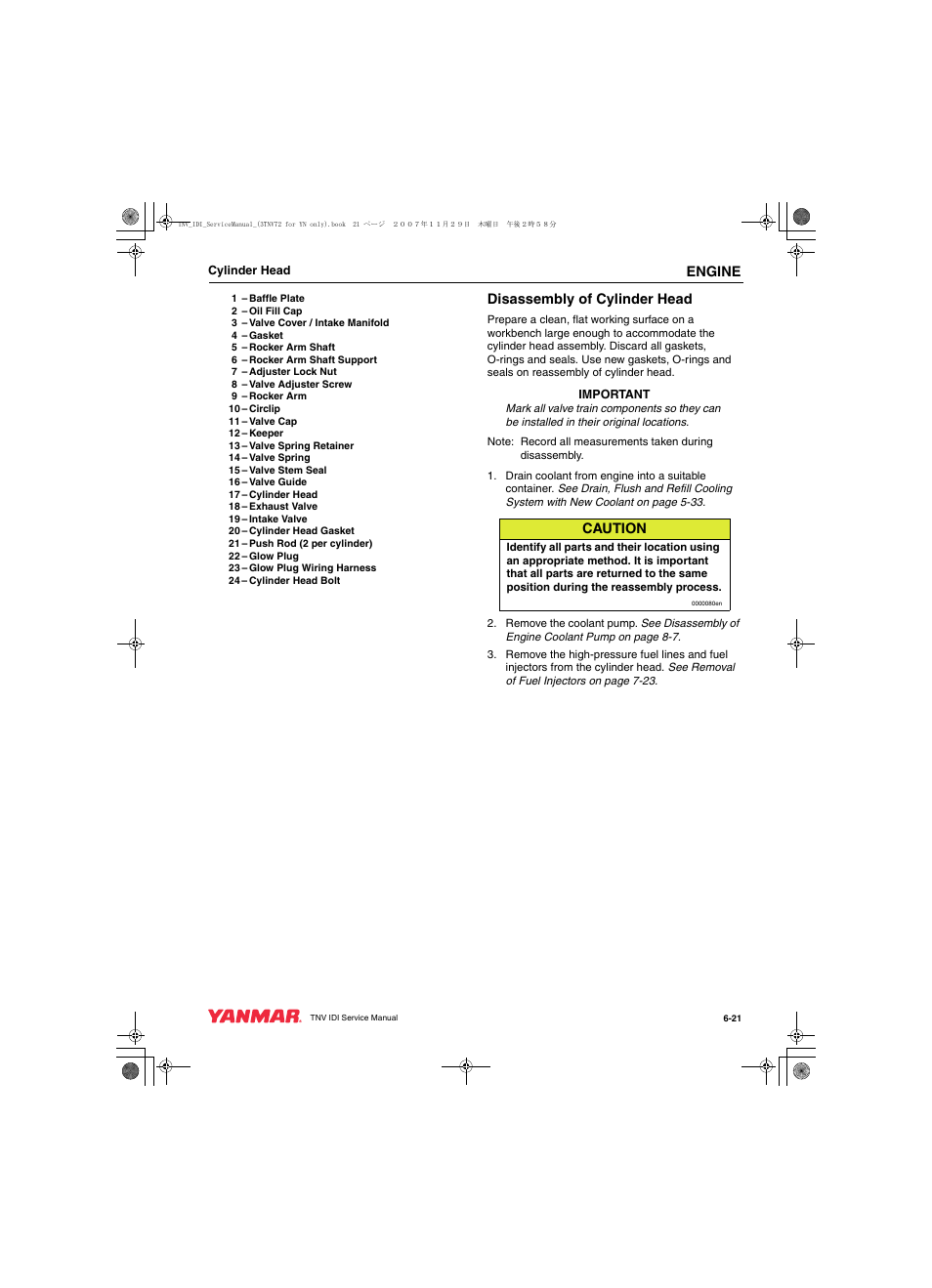 Cub Cadet Yanmar 3TNV72 User Manual | Page 120 / 283