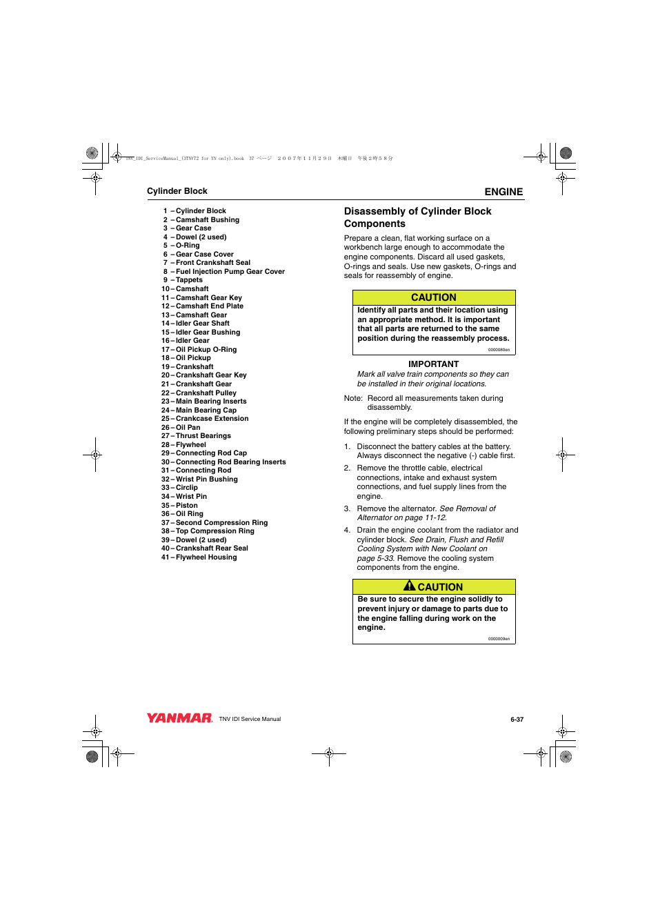 Cub Cadet Yanmar 3TNV72 User Manual | Page 136 / 283
