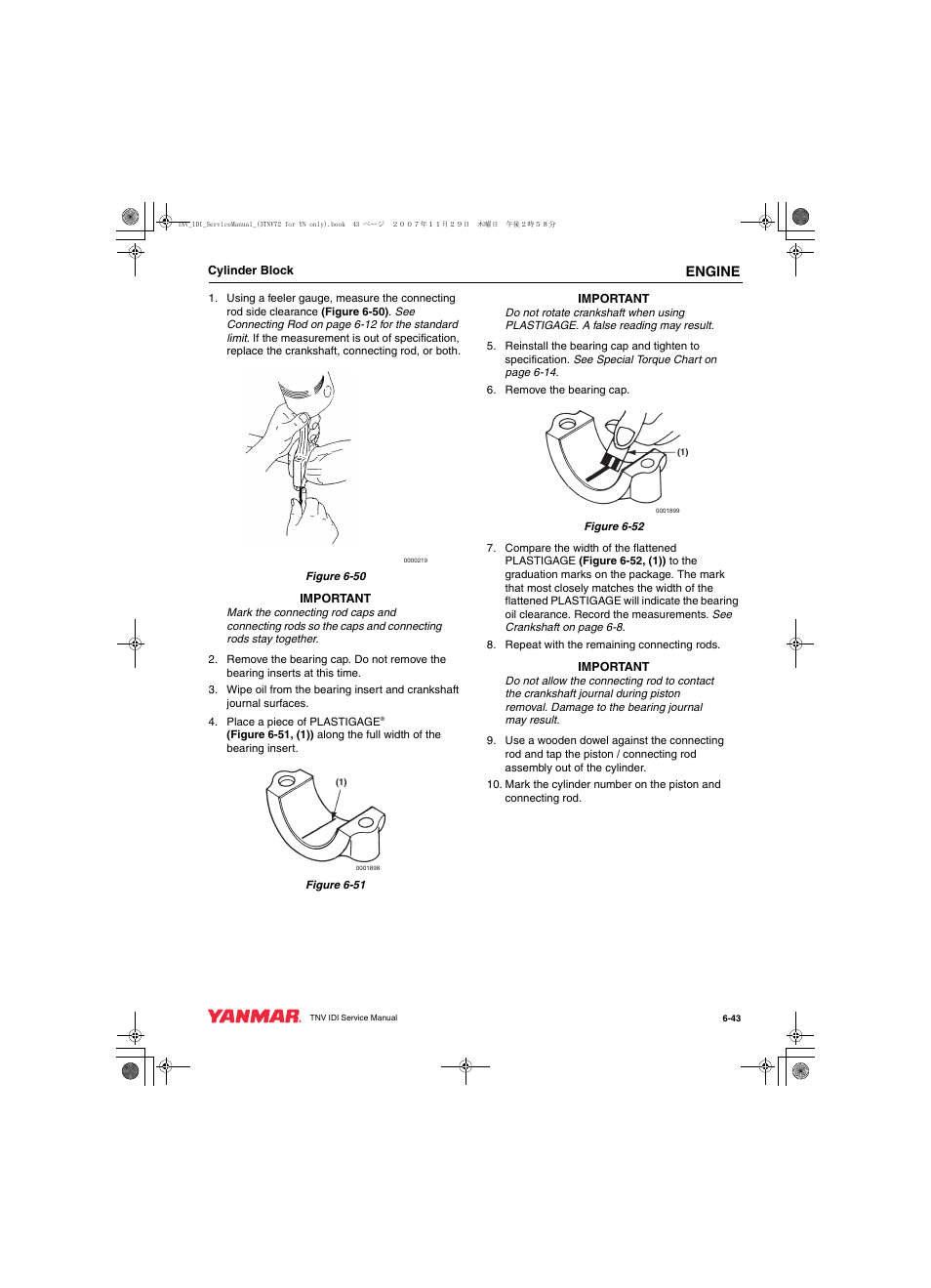 Engine | Cub Cadet Yanmar 3TNV72 User Manual | Page 142 / 283