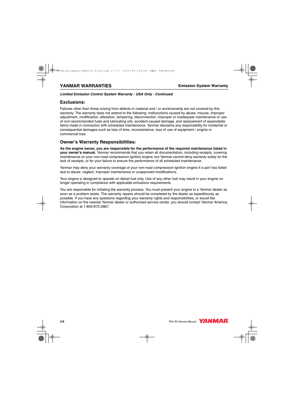 Cub Cadet Yanmar 3TNV72 User Manual | Page 15 / 283