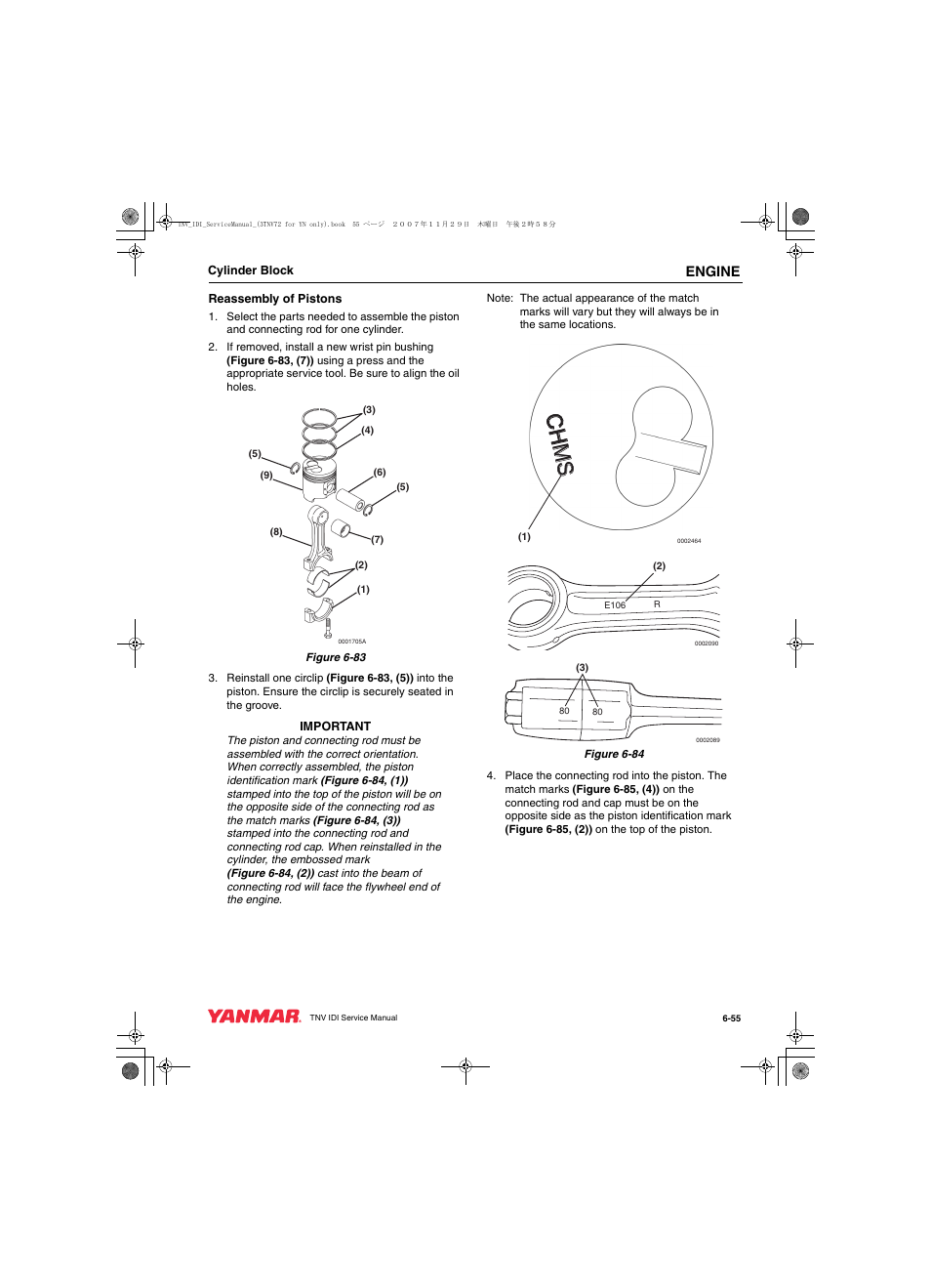 Chc h msm s | Cub Cadet Yanmar 3TNV72 User Manual | Page 154 / 283