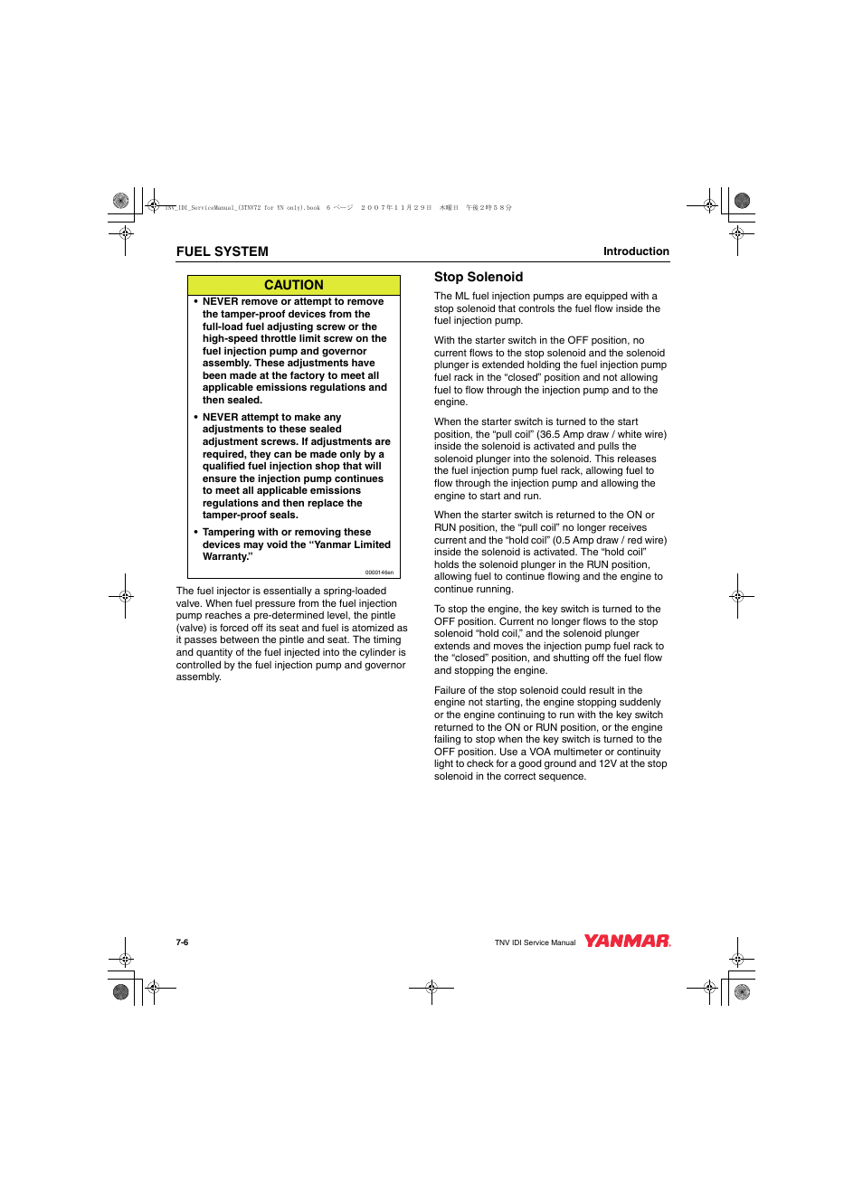 Cub Cadet Yanmar 3TNV72 User Manual | Page 167 / 283