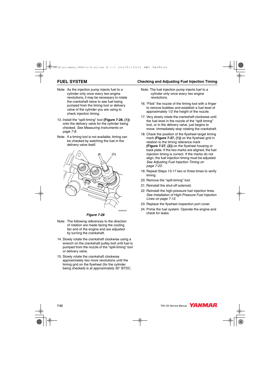 Cub Cadet Yanmar 3TNV72 User Manual | Page 183 / 283