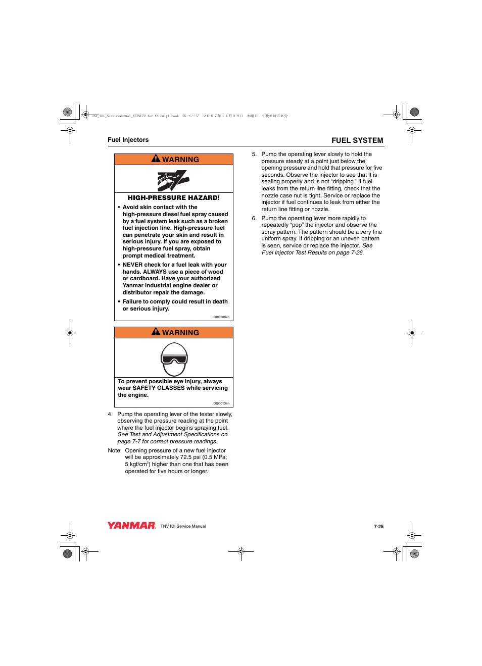 Cub Cadet Yanmar 3TNV72 User Manual | Page 186 / 283