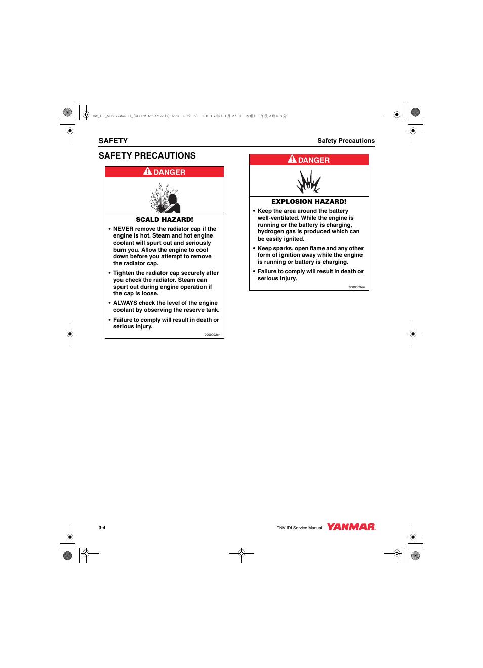 Safety precautions a | Cub Cadet Yanmar 3TNV72 User Manual | Page 19 / 283