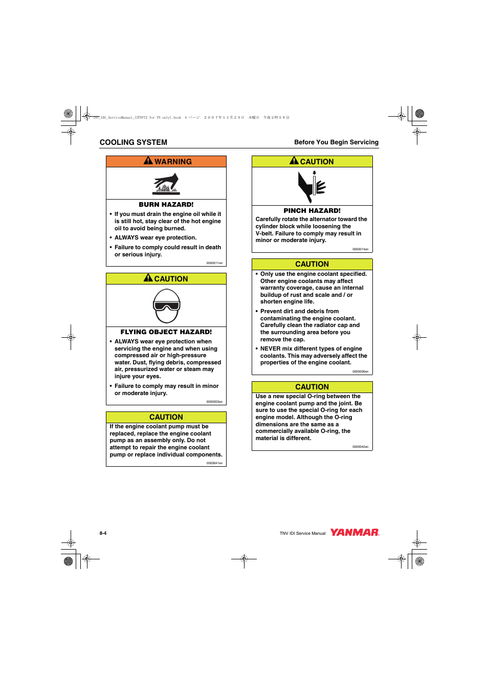 Cub Cadet Yanmar 3TNV72 User Manual | Page 195 / 283