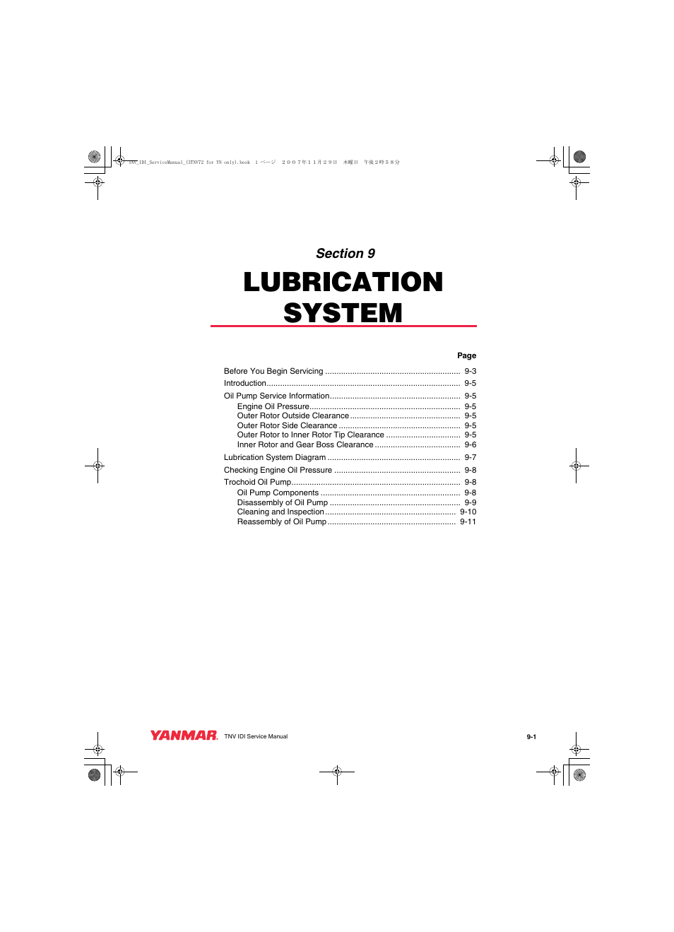 Lubrication system | Cub Cadet Yanmar 3TNV72 User Manual | Page 202 / 283