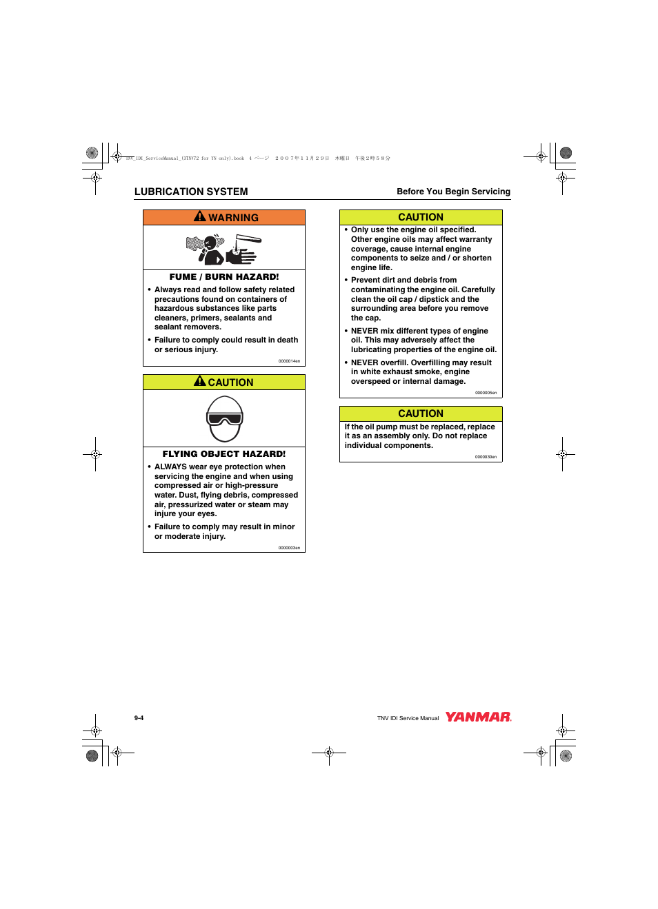 Cub Cadet Yanmar 3TNV72 User Manual | Page 205 / 283