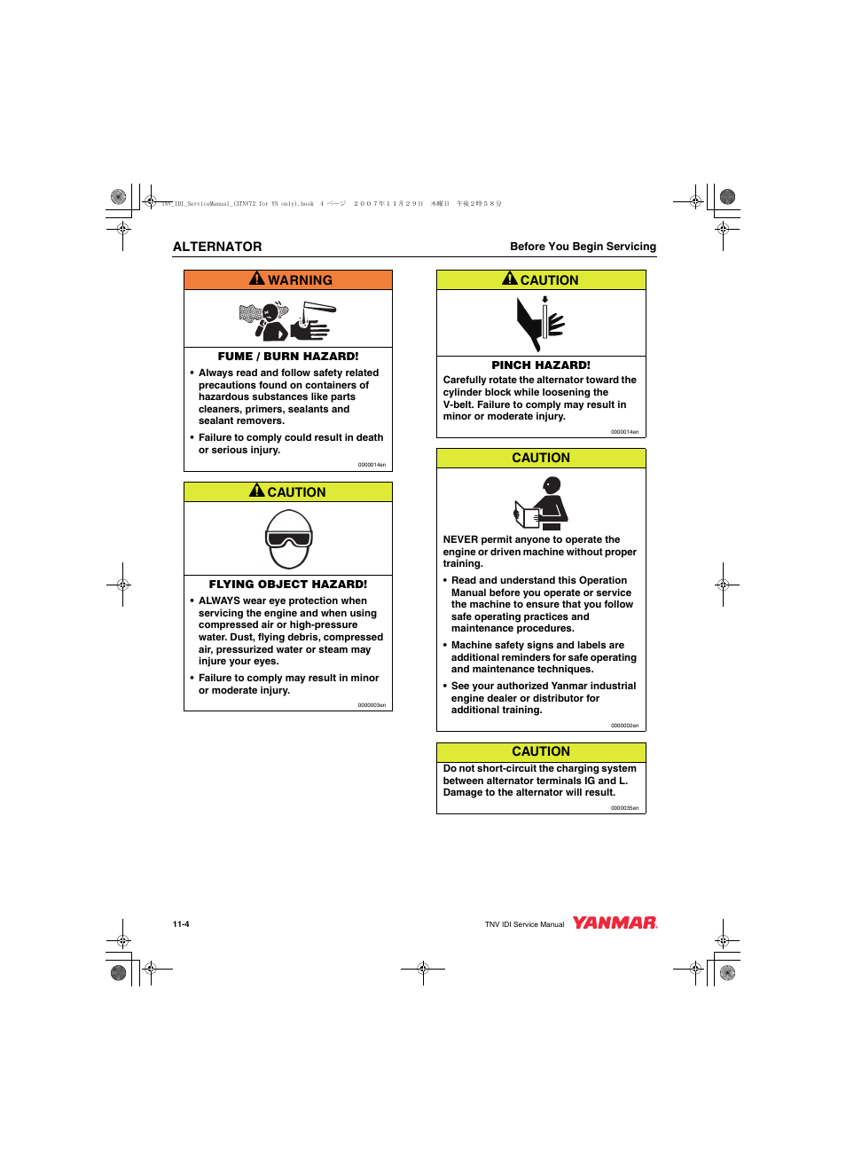 Cub Cadet Yanmar 3TNV72 User Manual | Page 237 / 283