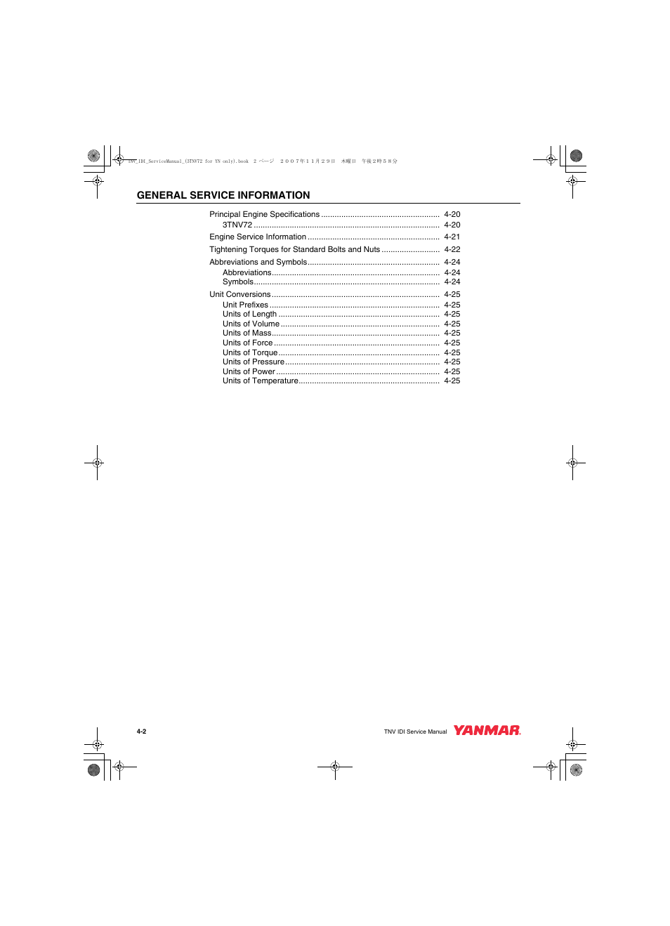 General service information | Cub Cadet Yanmar 3TNV72 User Manual | Page 37 / 283