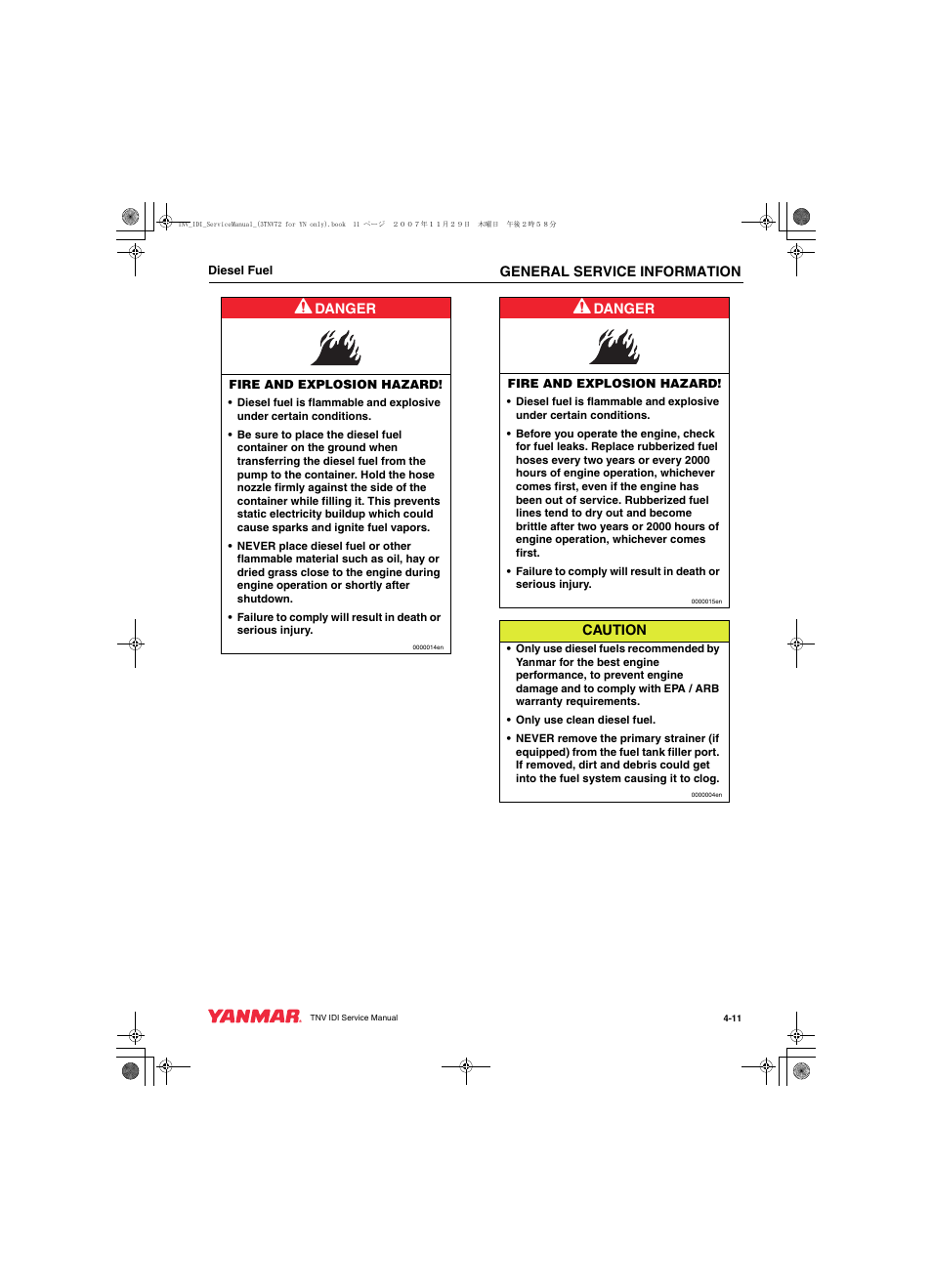 Cub Cadet Yanmar 3TNV72 User Manual | Page 46 / 283