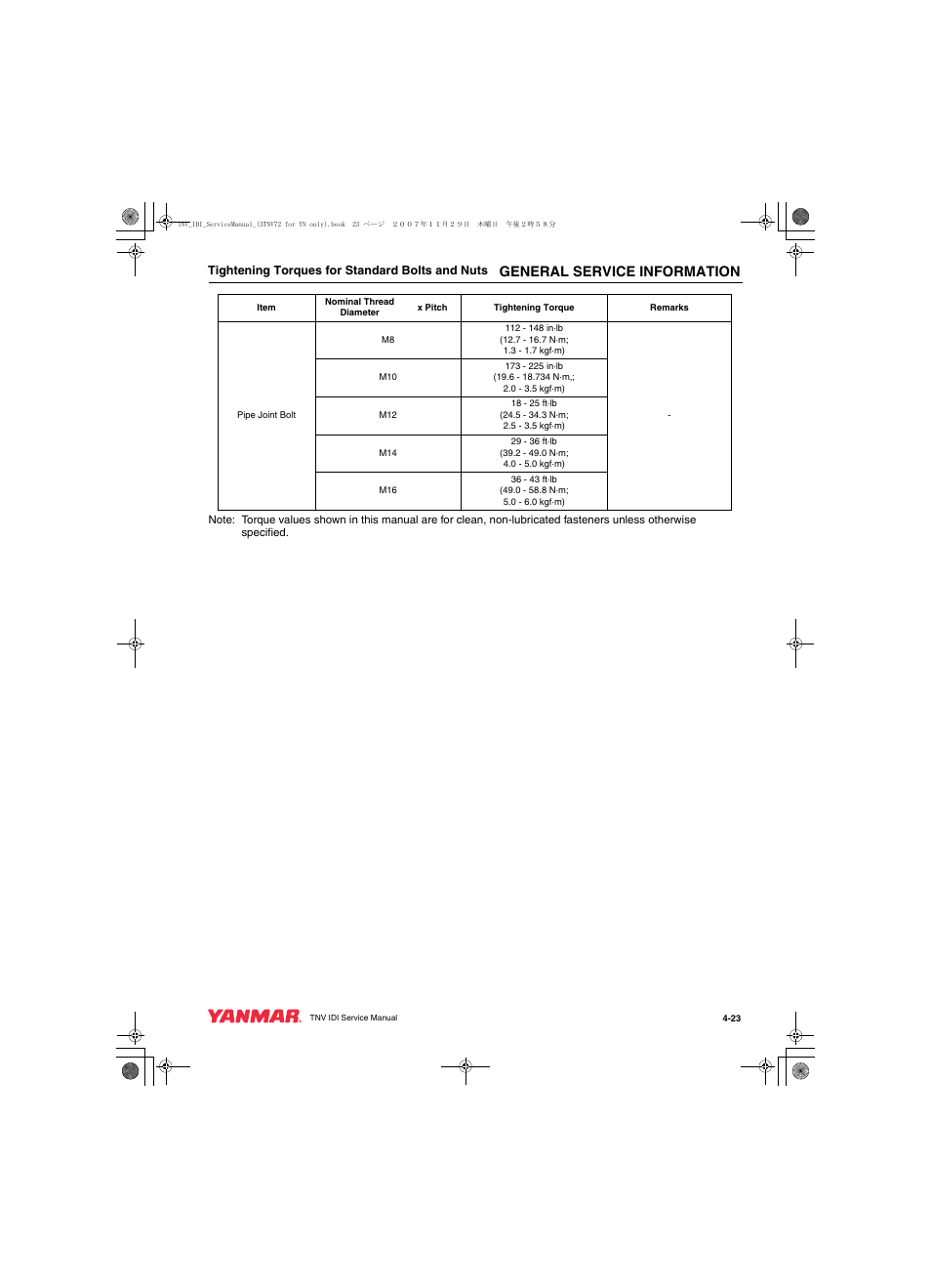 General service information | Cub Cadet Yanmar 3TNV72 User Manual | Page 58 / 283